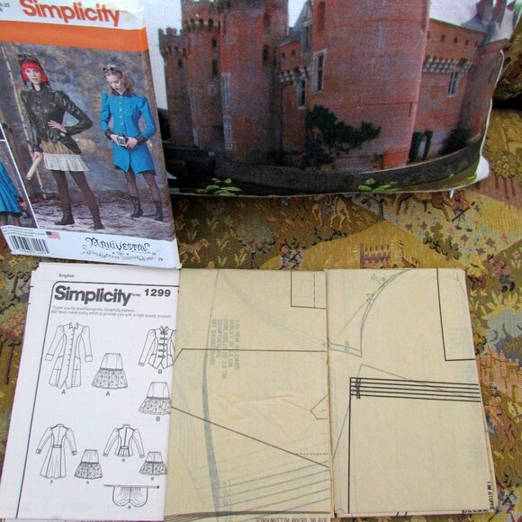 STEAMPUNK ARKIVESTRY COSTUME PATTERN, L AVIATOR JACKETS, SKIRTS, SIMPLICITY 1299 - Picture 5 of 8